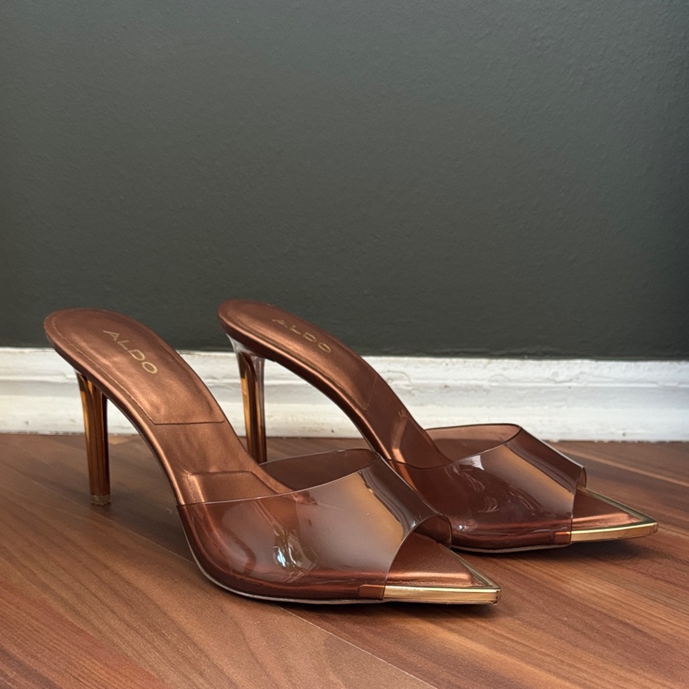 ALDO Bronze Heeled Mules